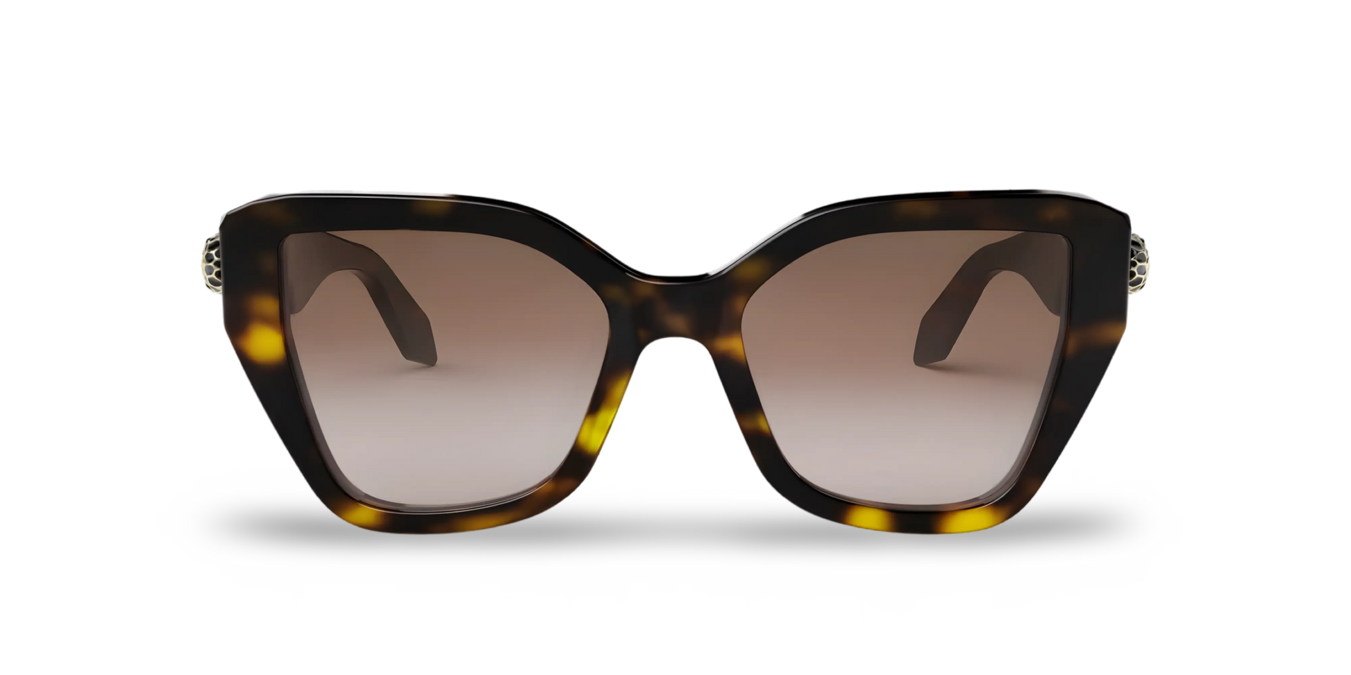 BVLGARI Occhiali Da Sole a Farfalla Marroni Effetto Tartarugato