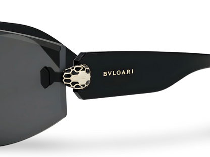 BVLGARI Occhiali Da Sole a Mascherina Neri