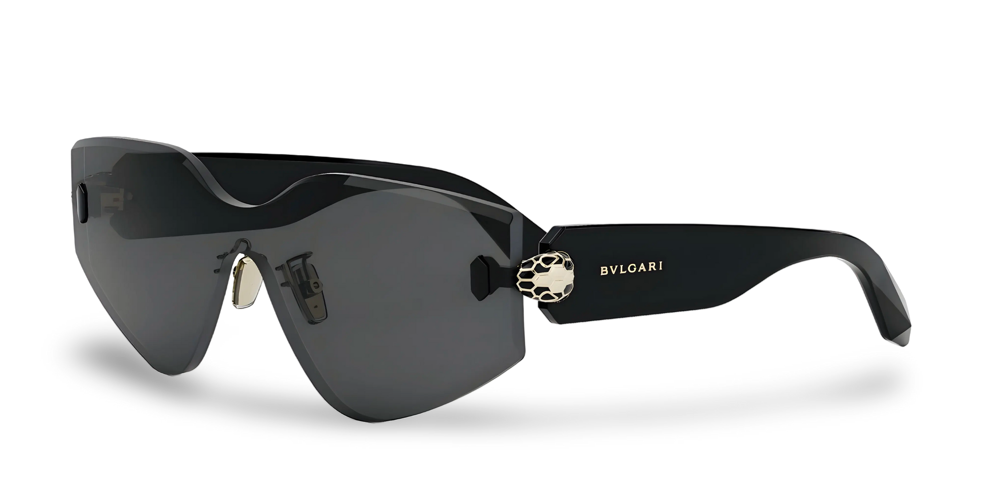 BVLGARI Occhiali Da Sole a Mascherina Neri
