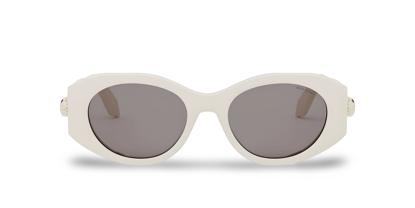 BVLGARI Occhiali Da Sole Ovali Bianchi